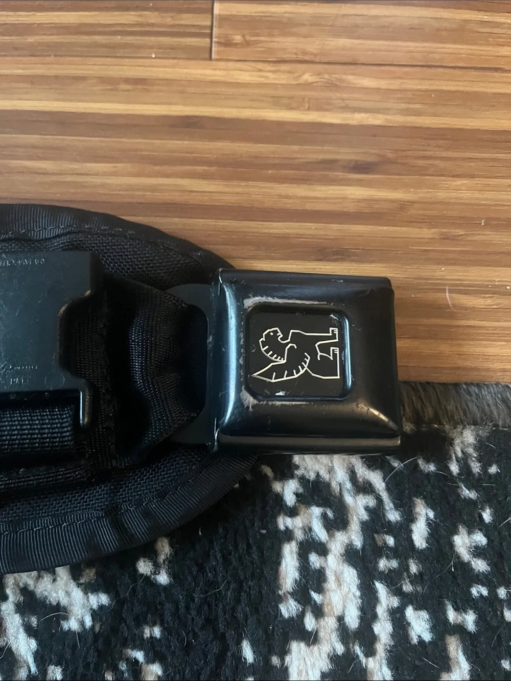 Chrome Black Messenger Bag with Reflective Straps